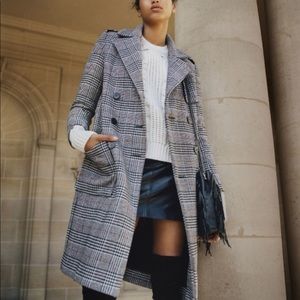 SOLD! Like New Maje Gilbert Plaid Coat 36